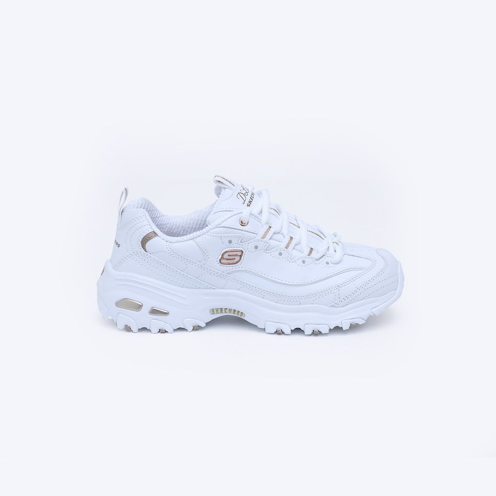skechers d'lites mujer blanco