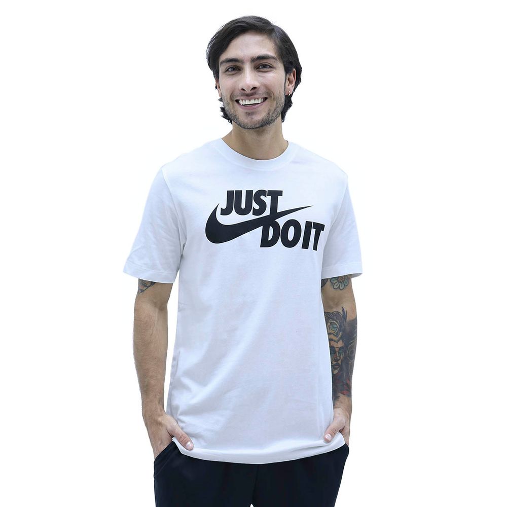 Camiseta Just Do It Swoosh - Hombre - Blanco - Tiendas Branchos