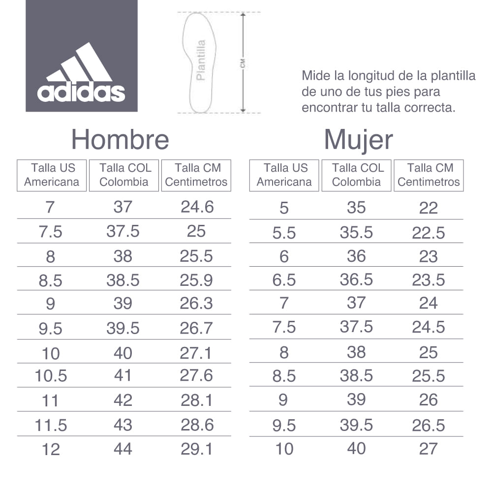 talla americana zapatos adidas